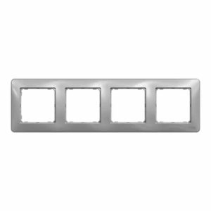 Ramka poczwórna Srebrne Aluminium Schneider Sedna Design - SDD313804