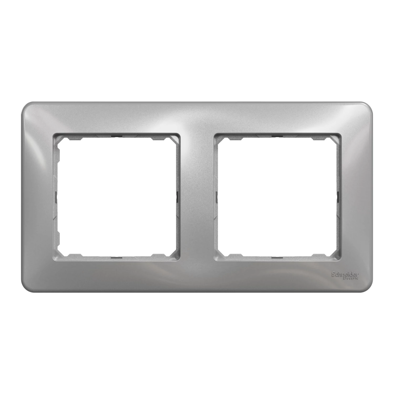 Ramka podwójna Srebrne Aluminium Schneider Sedna Design - SDD313802