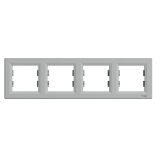 Schneider Asfora, ramka 4-krotna, pozioma, aluminium