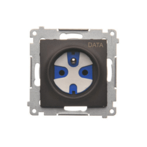 SIMON54 2P+Z 16A DATA brąz mat Gniazdo z kluczem