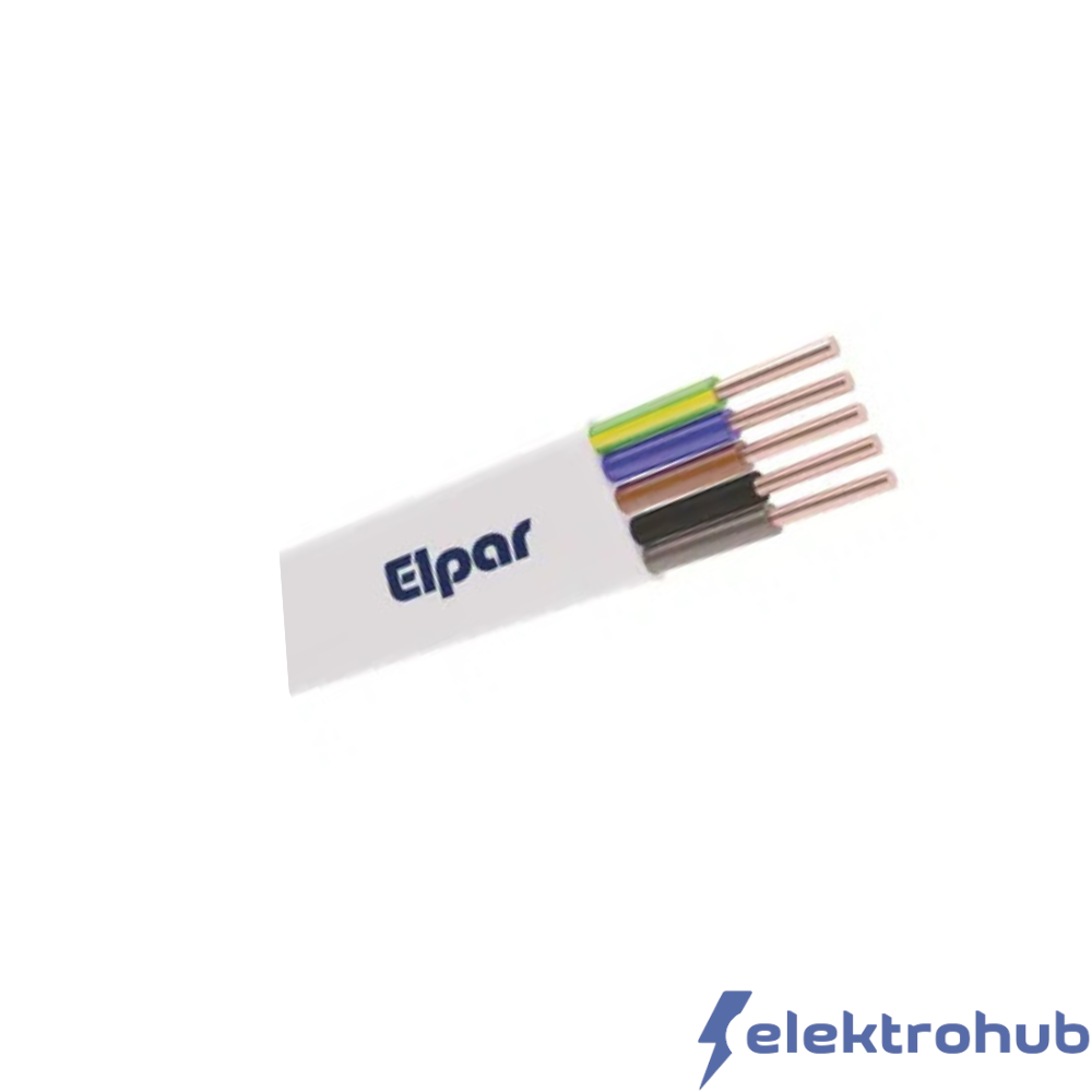 YDYp 5x2,5 mm² 450/750V biały