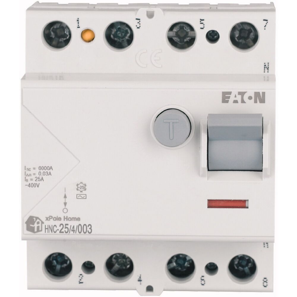 Wyłącznik różnicowoprądowy 4P 25A 0,03A typ AC xPole Home HNC-25/4/003 194693
