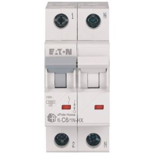 Wyłącznik nadprądowy 1P+N C 6A 6kA AC xPole Home HN-C6/1N 194848