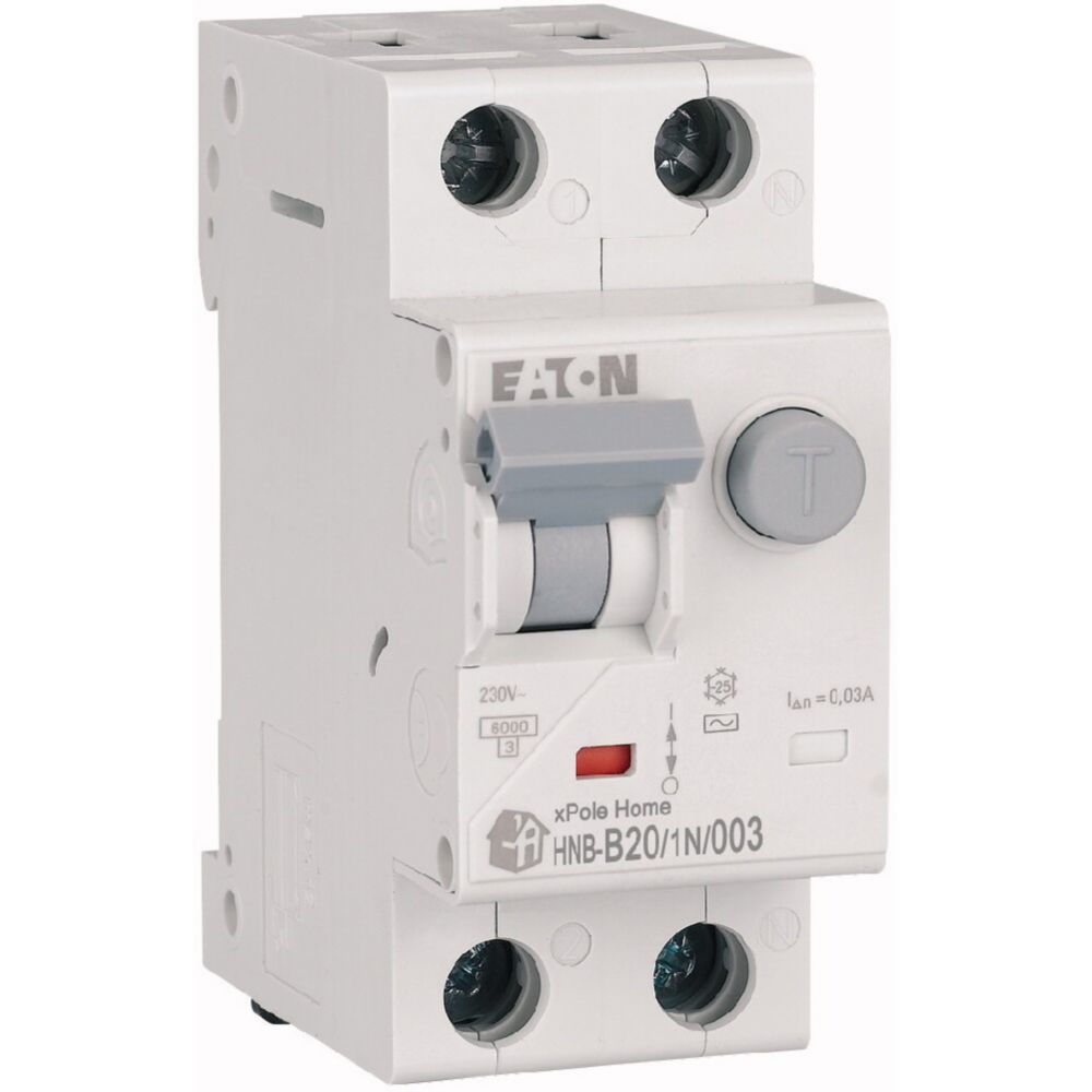 Wyłącznik różnicowo-nadprądowy 2P 20A B 0,03A typ AC xPole Home HNB-B20/1N/003 195122