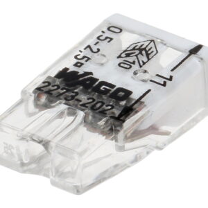 Szybkozłączka 2x 0,5-2,5mm2 transparentna / biała 2273-202 /opak.100szt./