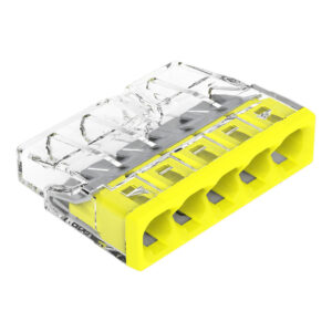 Szybkozłączka 5x 0,5-2,5mm2 transparentna / żółta 2273-205 /opak.100szt./