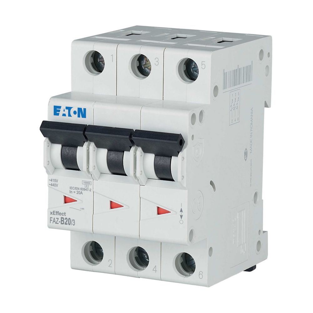 Wyłącznik nadprądowy 3P B 20A 15kA AC FAZ B20/3 278848