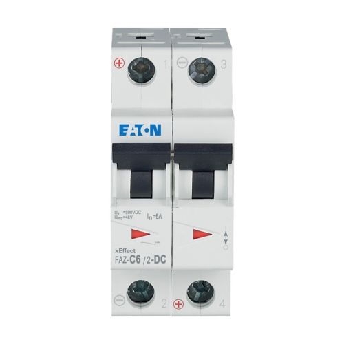 Wyłącznik nadprądowy 2P C 6A 15kA DC FAZ C6/2-DC 279137