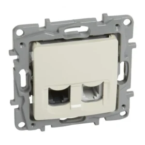 NILOE Gniazdo teleinformatyczne RJ11+ RJ45 kat.5 UTP kremowe 764670