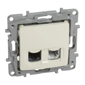 NILOE Gniazdo teleinformatyczne RJ11+ RJ45 kat.5 UTP kremowe 764670