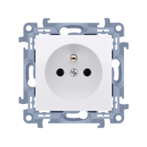 Simon 10 Gniazdo pojedyncze z/u białe 16A 250V IP20 CGZ1.01/11