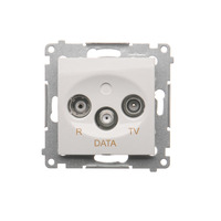 Simon 54 Gniazdo antenowe TV końcowe srebrny mat DAK1.01/43