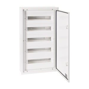Rozdzielnica modułowa 5x24 podtynkowa IP54 DARP-120 drzwi alum. biały 9.524