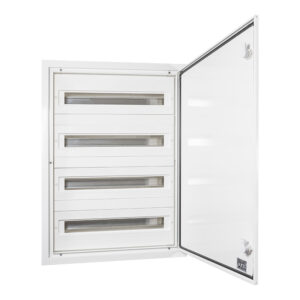 Rozdzielnica modułowa 4x24 podtynkowa IP54 DARP-96 drzwu alum. biały 9.424
