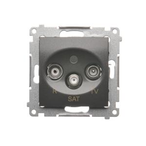Simon 54 Gniazdo antenowe RD/TV/SAT końcowe antracyt DASK.01/48