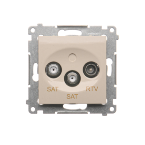 Simon 54 Gniazdo antenowe RTV/SAT/SAT końcowe kremowe DASK2.01/41