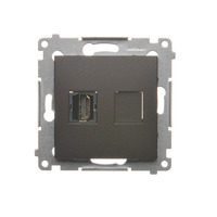 Simon 54 Gniazdo HDMI srebrny mat DGHDMI.01/43