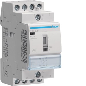 Stycznik modułowy ze sterowaniem ręcznym 25A 4Z 230V AC ERC425