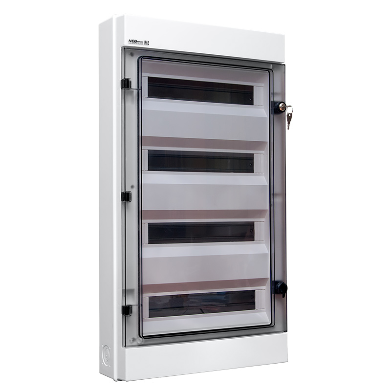 Rozdzielnica hermetyczna modułowa (500V AC ,1000V DC) 4x18 natynkowa IP65 RH-72/4Z (z zamkiem) 36.174
