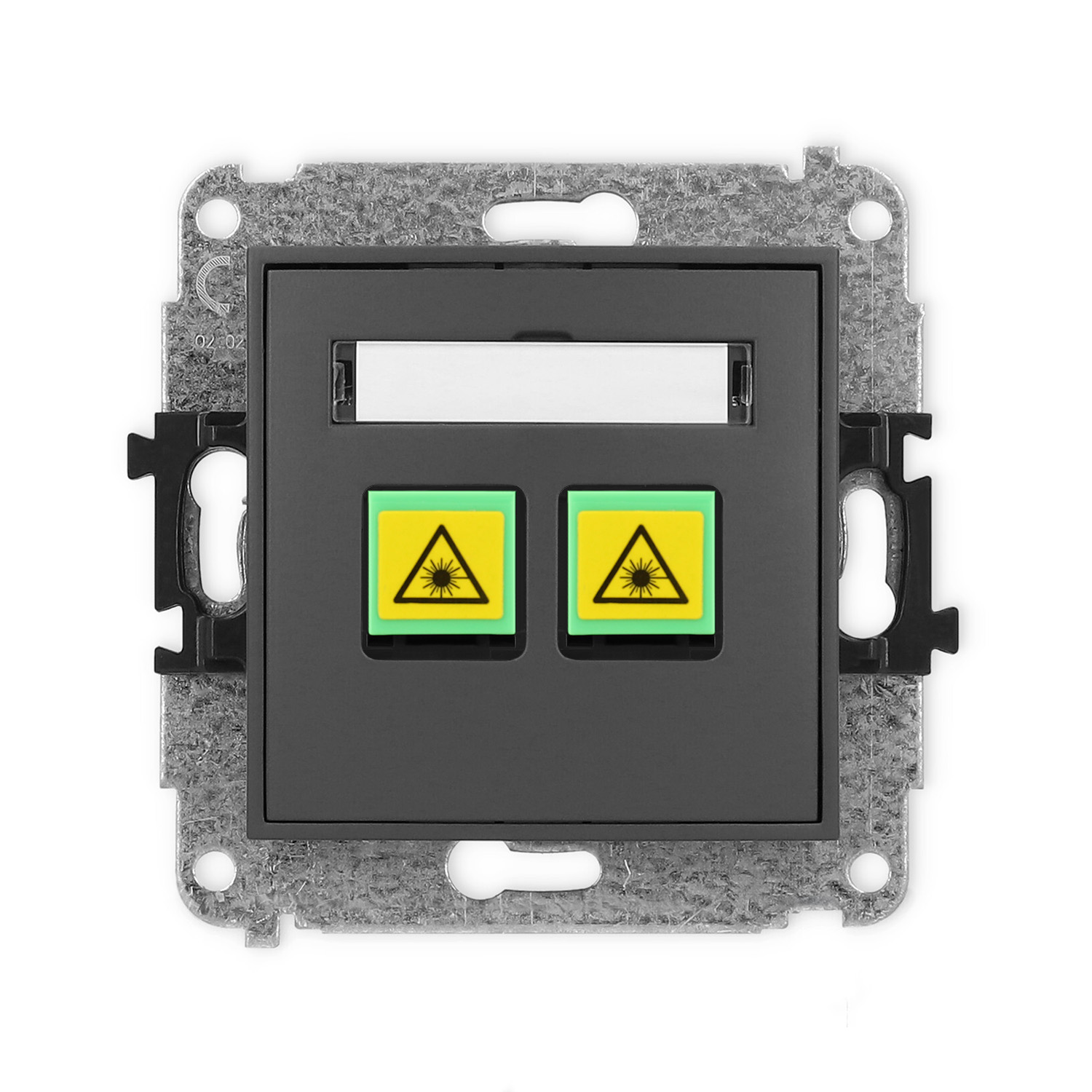 ICON Mechanizm gniazda światłowodowego/optycznego podwójnego grafitowy mat 28IGOP-2