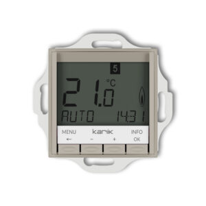 MINI Mechanizm uniwersalnego elektronicznego tygodniowego regulatora temperatury (podświetlenie białe) taupe 60MRT-3.1