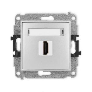 ICON Mechanizm gniazda pojedynczego HDMI 2.1, 8K srebrny metalik 7IHDMI-5