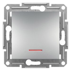 ASFORA Przycisk z podświetleniem bez ramki aluminium EPH1600161