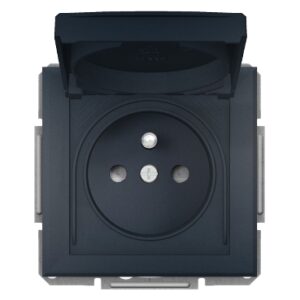 ASFORA Gniazdo 2P+PE IP44 do systemu ramkowego antracyt EPH2800671