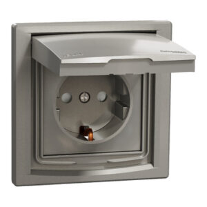 ASFORA Gniazdo SCHUKO IP44 z ramką (1-krotne) brąz EPH3100369