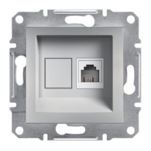 ASFORA Gniazdo telefoniczne bez ramki aluminium EPH4100161