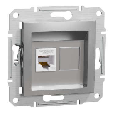 ASFORA Gniazdo komputerowe kat.5e UTP bez ramki aluminium EPH4300161