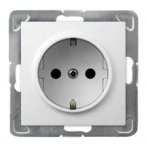IMPRESJA Gniazdo pojedyncze z/u Schuko białe GP-1YS/m/00