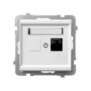 SONATA Gniazdo komputerowe pojedyncze RJ45 kat.5e białe KRONE GPK-1R/K/m/00