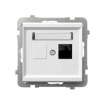 SONATA Gniazdo komputerowe pojedyncze RJ45 kat.5e białe KRONE GPK-1R/K/m/00
