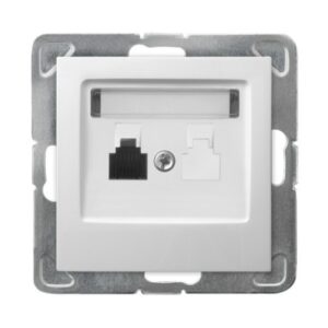IMPRESJA Gniazdo telefoniczne pojedyncze RJ11 białe GPT-1Y/m/00