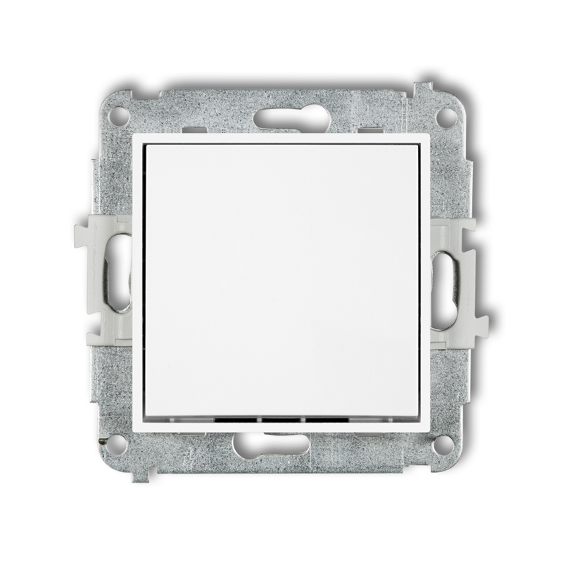 ICON Mechanizm łącznika zwiernego, jednobiegunowego (jeden klawisz bez piktogramu) biały IWP-4.1