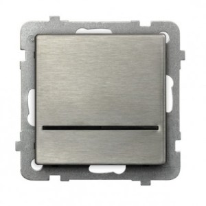 SONATA Łącznik pojedynczy z podświetleniem stal inox ŁP-1RMS/m/37