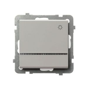 SONATA Łącznik zwierny światło z podświetleniem niebieskim kaszmir ŁP-5RS/m/82