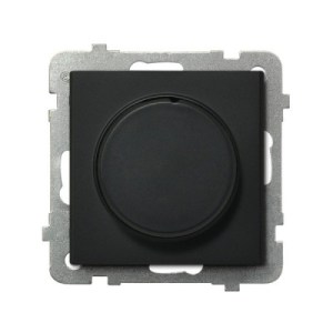 SONATA ściemniacz uniwersalny do obciążenia żarowego, halogenowego oraz LED czarny metalik ŁP-8RL2/m/33