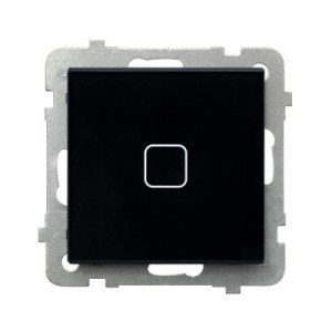 SONATA TOUCH Łącznik dotykowy schodowy/krzyżowy z podświetleniem CZARNE SZKŁO ŁPD-25RS/m/32