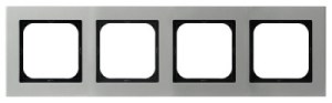 SONATA Ramka poczwórna aluminium metal R-4RA/35