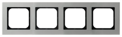 SONATA Ramka poczwórna aluminium metal R-4RA/35