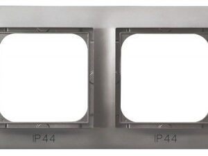 IMPRESJA Ramka podwójna do łączników IP44 tytan RH-2Y/23