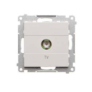 Simon 55 Gniazdo antenowe TV pojedyncze (moduł). Do instalacji indywidualnych Jasnoszary mat TAK1.01/114