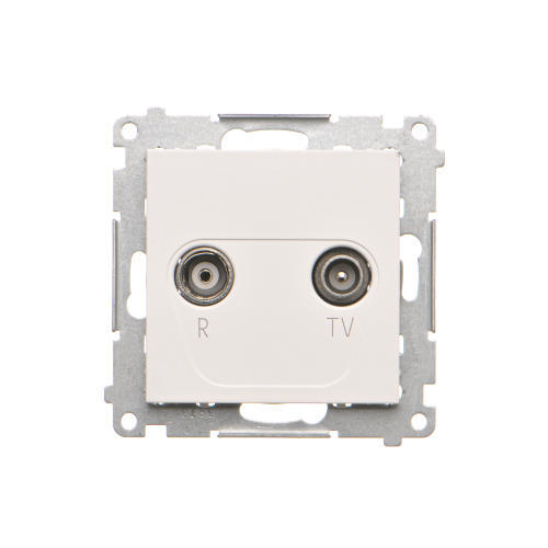 Simon 55 Gniazdo antenowe R-TV przelotowe 10 dB (moduł). 1x Wejście: 5÷862 MHz Biały mat TAP10.01/111