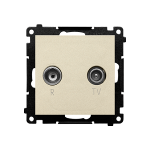 Simon 55 Gniazdo antenowe R-TV przelotowe 10 dB (moduł). 1x Wejście: 5÷862 MHz Szampański mat TAP10.01/144