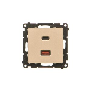Simon 55 Ładowarka USB C+A (moduł), 30 W, 230V szampański mat TEC2CAQ.01/144