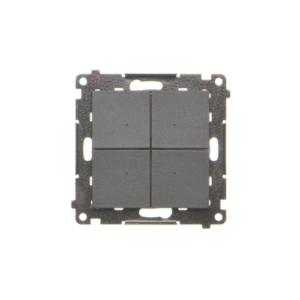 Simon 55 Łącznik/przycisk 4-krotny elektroniczny (moduł) Czarny mat TEW4.01/149