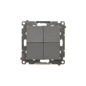 Simon 55 Łącznik/przycisk 4-krotny elektroniczny (moduł) Czarny mat TEW4.01/149