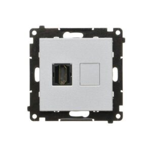 Simon 55 Gniazdo HDMI (moduł) Aluminium mat TGHDMI.01/143